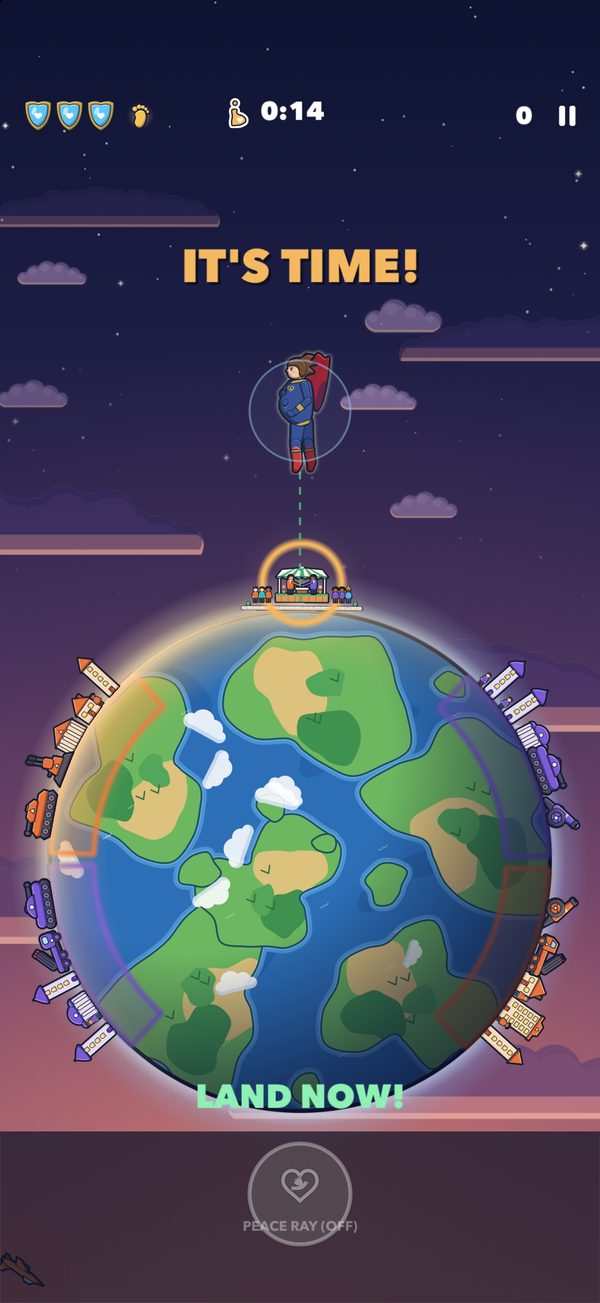 Month zero: land on the peace stage
